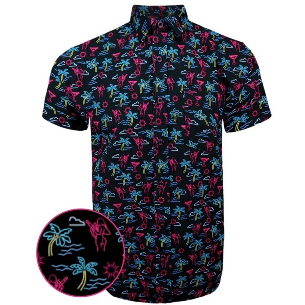 Retro rifle live nudes button shirt - XXL